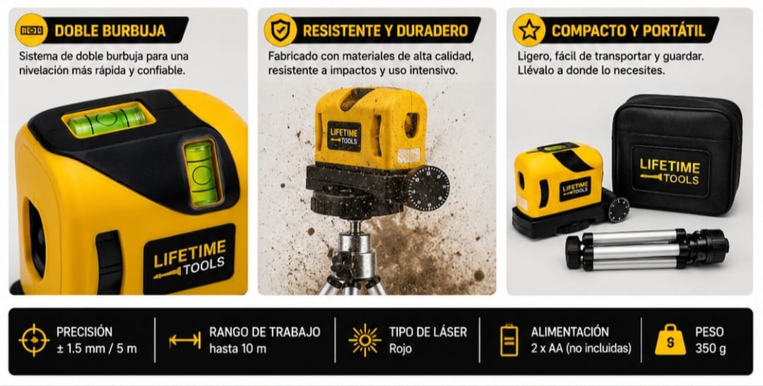 NIVEL LASER 360 ° CON TRIPODE