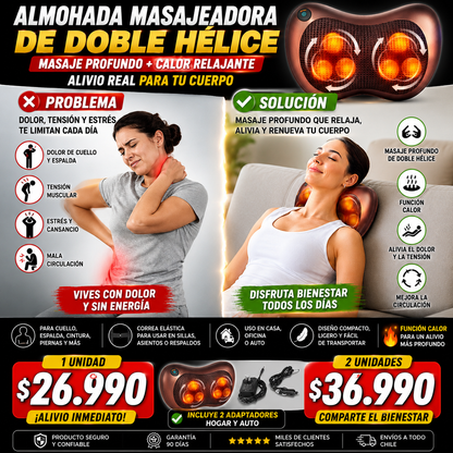 Masajeador Almohada de Doble Hélice