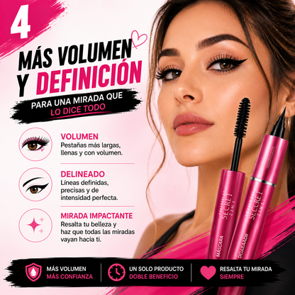 MASCARA PESTAÑAS CON DELINEADOR 2X1