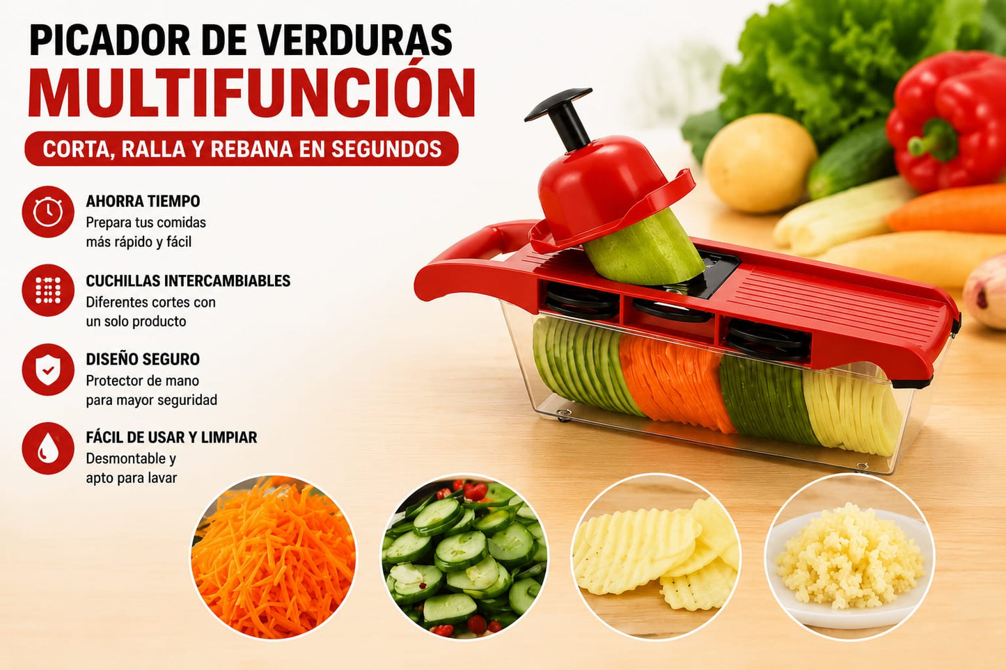 CORTADOR  DE VERDURAS  MULTIFUNCIONAL