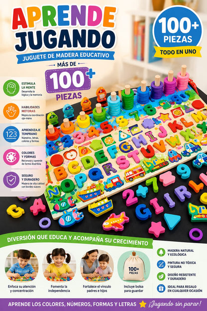 JUGUETE MADERA MONTESSORI MÁS DE 1OO PCS