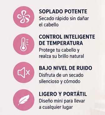 MINI VENTILADOR SECADOR BELLEZA