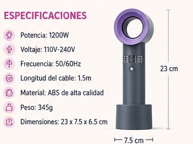 MINI VENTILADOR SECADOR BELLEZA