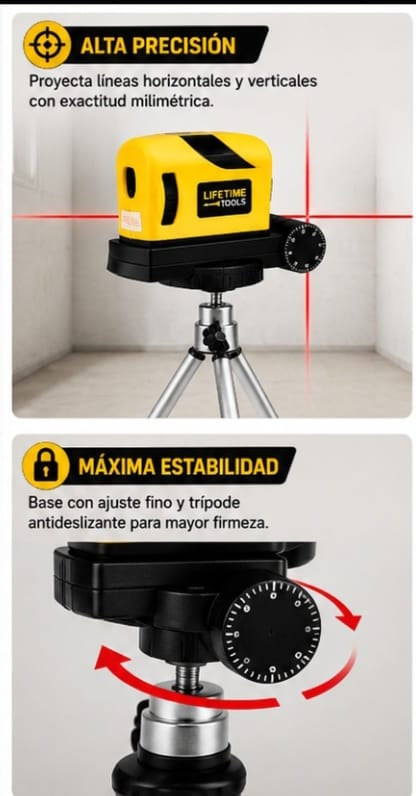 NIVEL LASER 360 °  CON TRIPODE