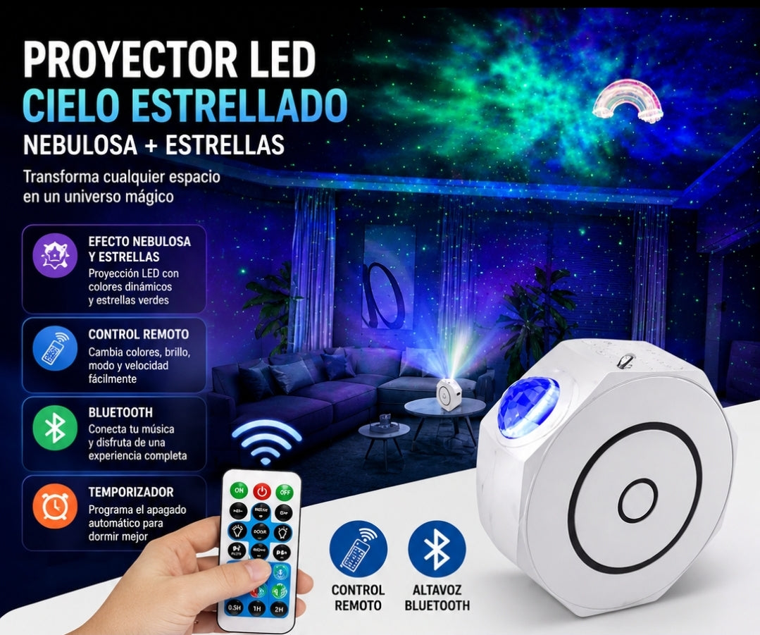 PROYECTOR LED SKY ESTRELLAS NEBULOSA