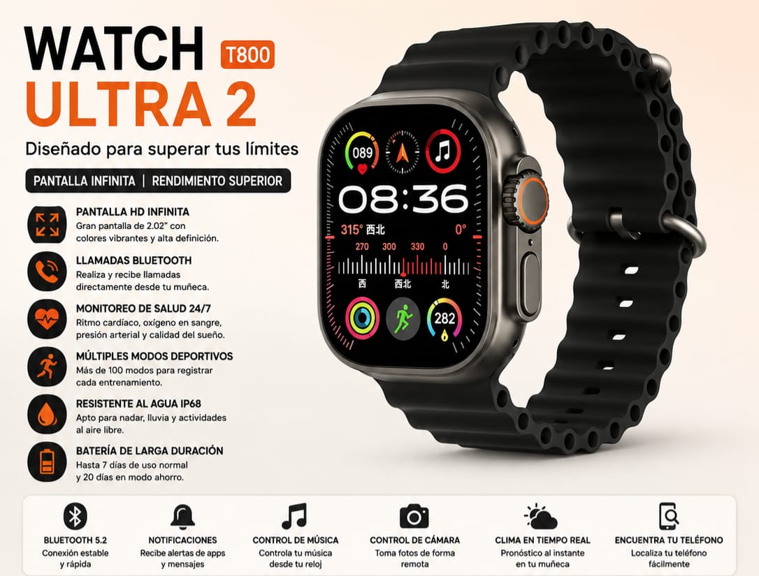 WatchUltra 2 T800  Reloj inteligente