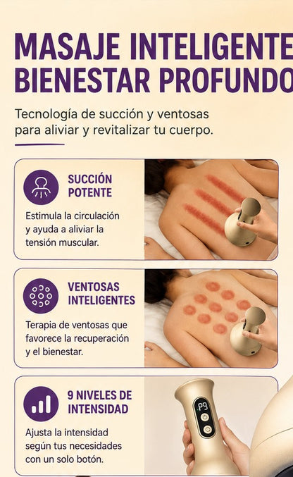 Masajeador ventosa de 9 niveles