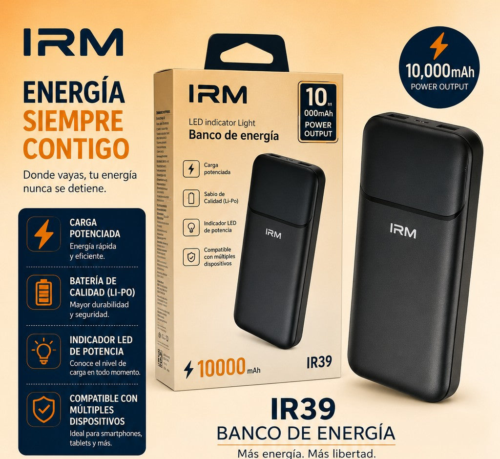 Powerbank IR39 10000mAh Cargador