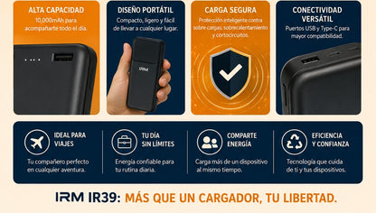 Powerbank IR39 10000mAh Cargador