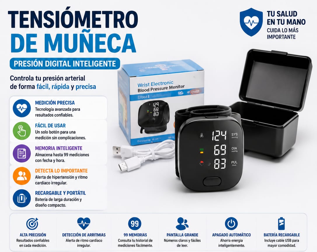 Tensiometro de muneca presion digital