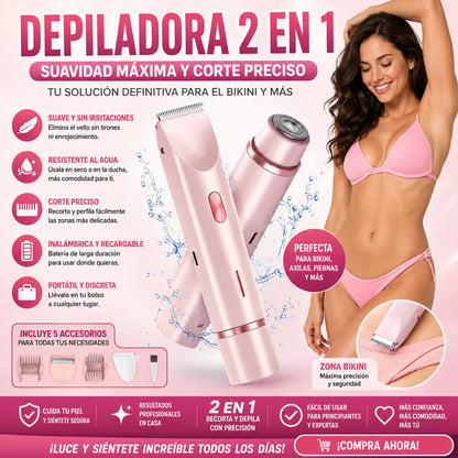 Rasuradora femenina - Adiós pelitos sin dolor