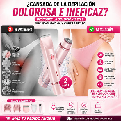 Rasuradora femenina - Adiós pelitos sin dolor