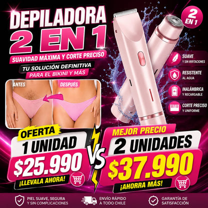 Rasuradora femenina - Adiós pelitos sin dolor