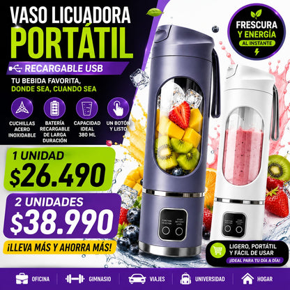Vaso Licuadora Portatil Recargable Usb