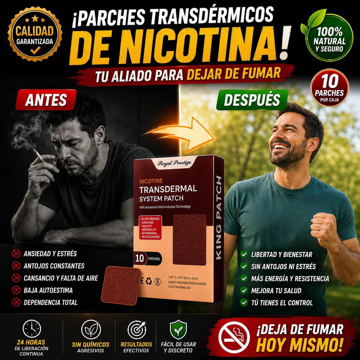 Parche Antitabaco Transdérmico 2 cajas