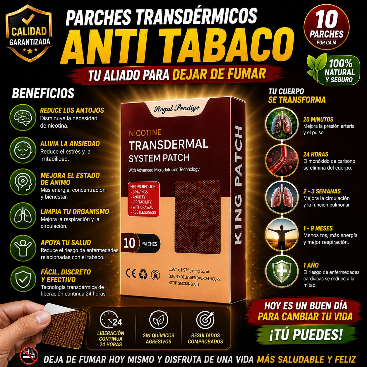 Parche Antitabaco Transdérmico 2 cajas