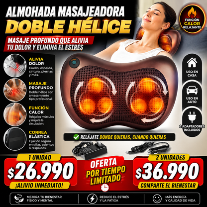 Masajeador Almohada de Doble Hélice