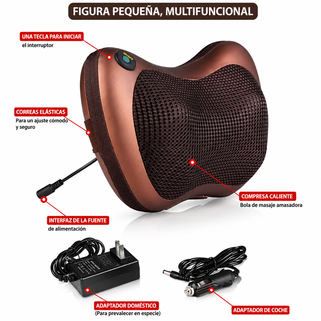 Masajeador Almohada de Doble Hélice